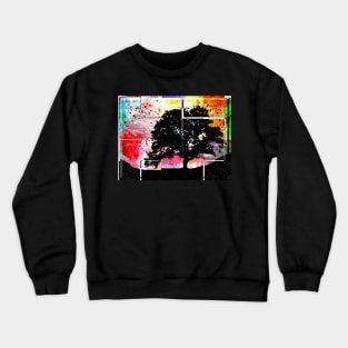 Tree Grunge in Tiles Crewneck Sweatshirt